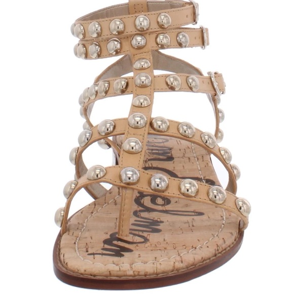 Sam Edelman Eavans Leather Embellished T-Strap Sandals - Picture 2 of 7